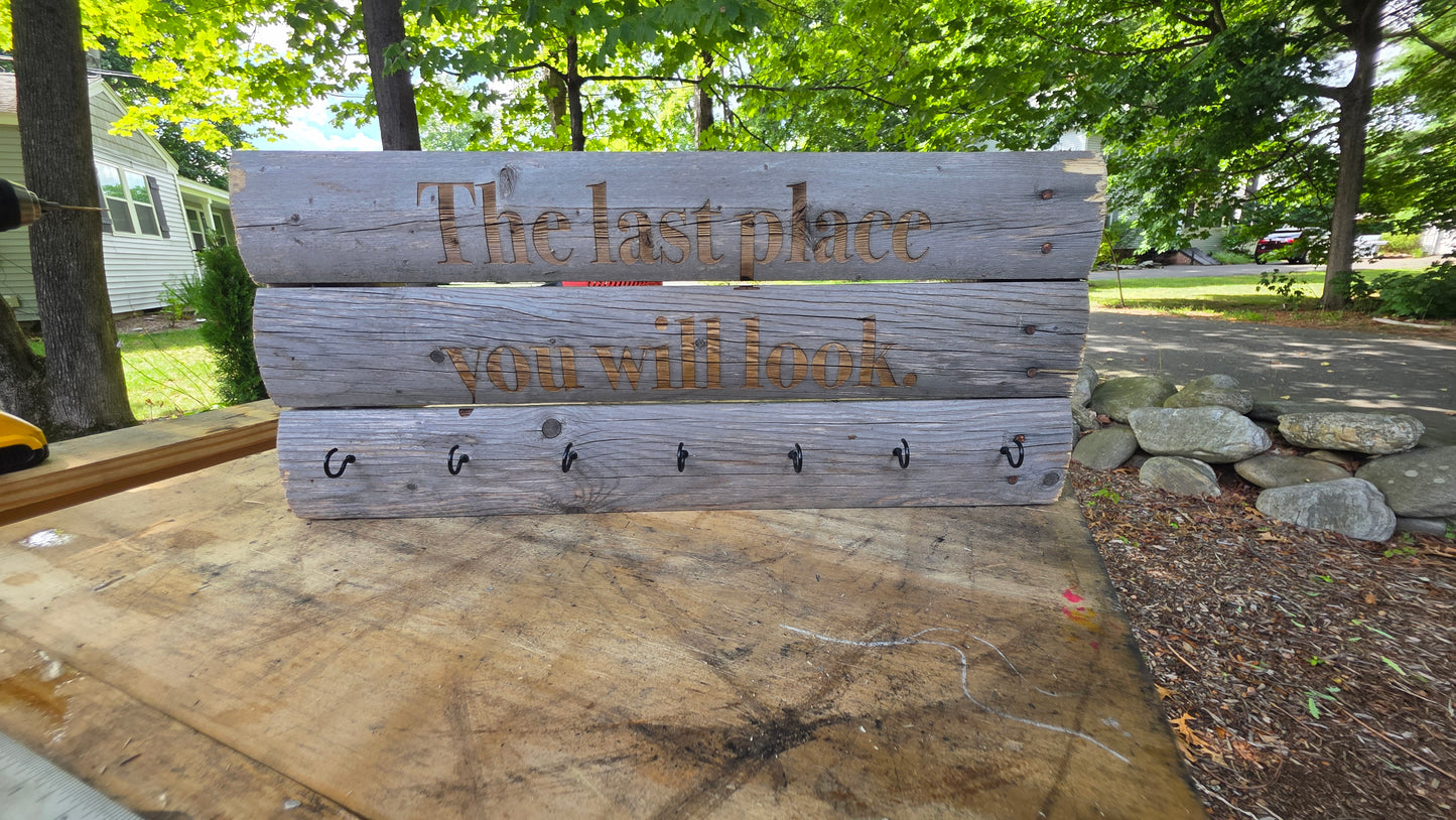 Rustic Key holder sign