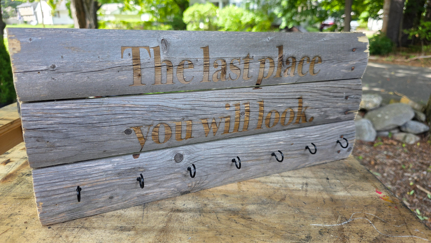 Rustic Key holder sign