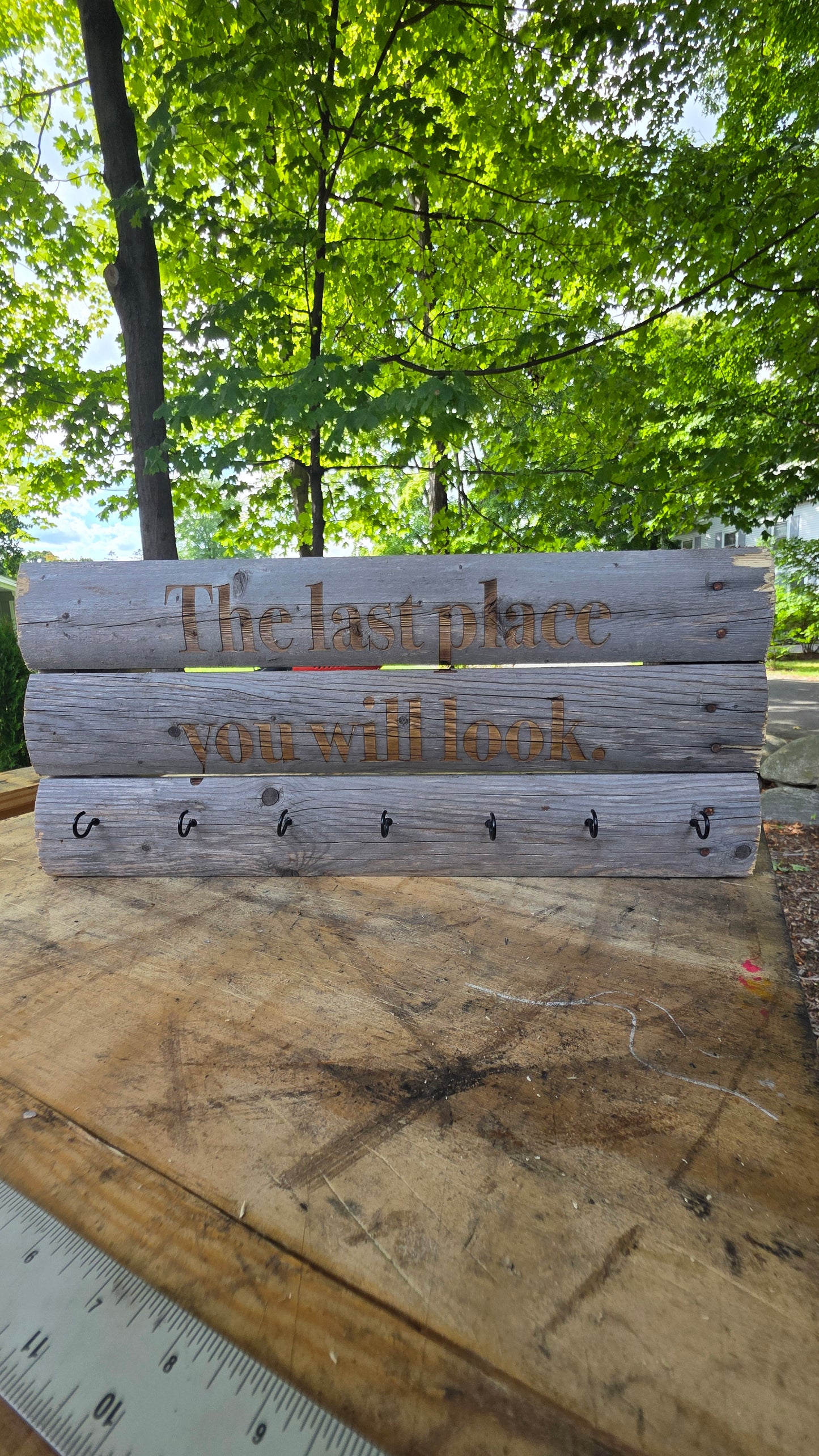 Rustic Key holder sign