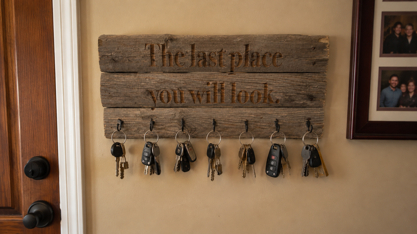 Rustic Key holder sign