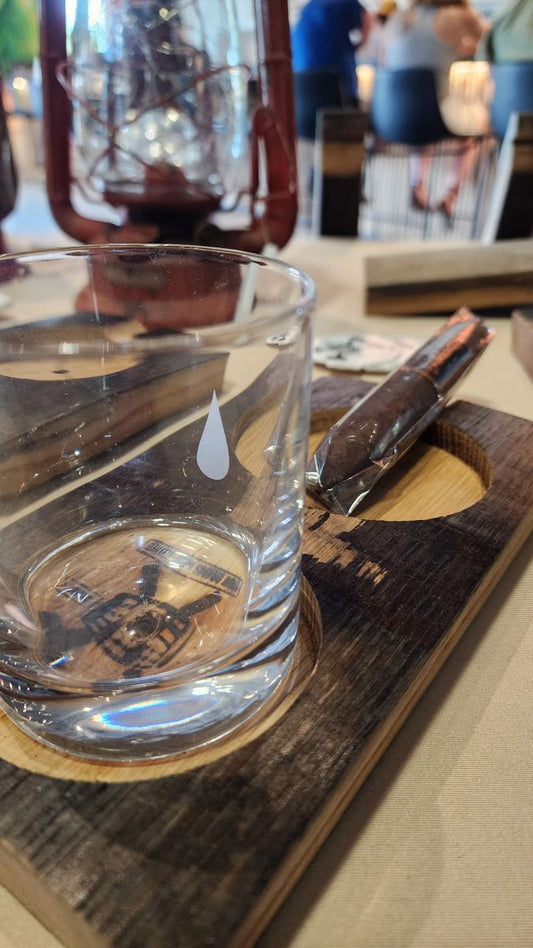 Cigar & rocks glass holder